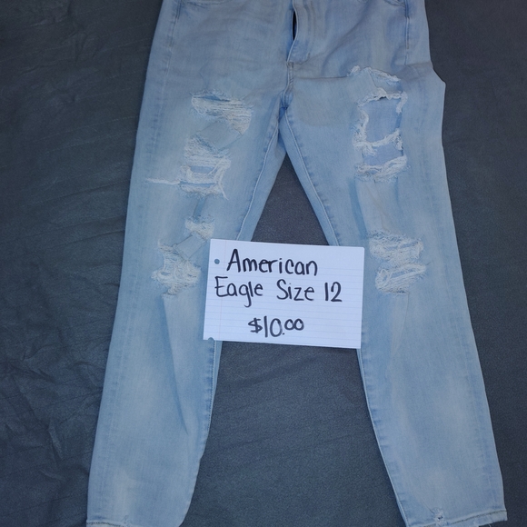 American Eagle Outfitters Denim - American Eagle Outfitters Light Blue Distressed Jeans